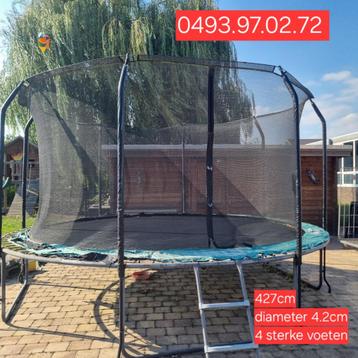 mega trampoline 427cm beschikbaar voor biedingen