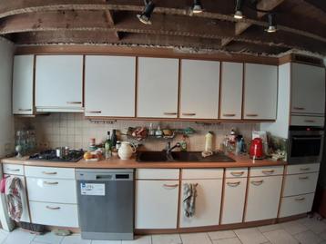 Wit uitgeruste keuken, Huis en Inrichting, Ophalen, Gebruikt, Wit, Enkelwandige keuken