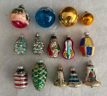 Lotje oude kerstballen, vintage kerstversiering, retro kerst beschikbaar voor biedingen