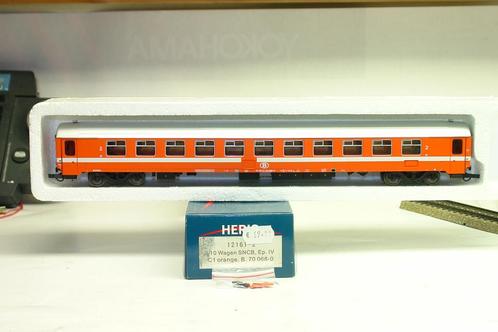 LS MODELS HERIS 12161-2 SNCB NMBS I10 C1 ORANGE, Hobby en Vrije tijd, Modeltreinen | H0, Nieuw, Wagon, Gelijkstroom of Wisselstroom
