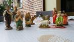 creche, krippe, christmas, kerststal beelden, Antiek en Kunst, Antiek | Religieuze voorwerpen, Ophalen of Verzenden