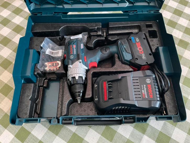 Bosch Professional GSR 18V 110C + oplader + 5,5 Ah ProCore, Bricolage & Construction, Outillage | Foreuses, Comme neuf, Enlèvement ou Envoi