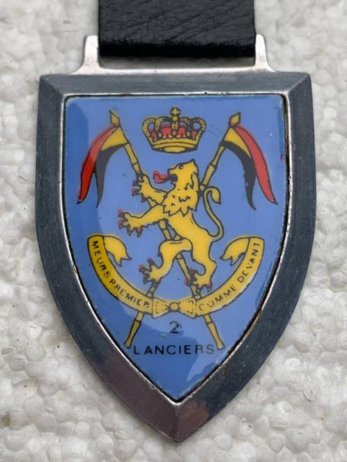 Insigne, 2de Lanciers Borsthanger Thermoplastiek, "Jaren 50", Verzamelen, Militaria | Algemeen, Landmacht, Embleem of Badge, Ophalen of Verzenden