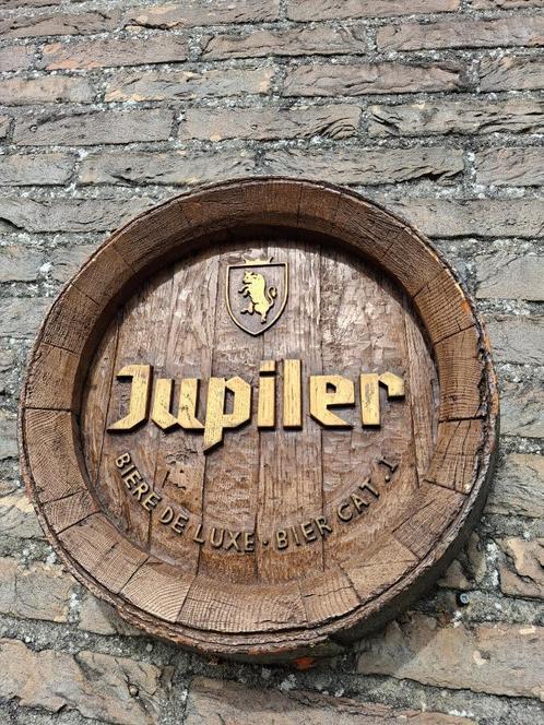 Reclamebord Jupiler in de vorm van tondeksel, Verzamelen, Biermerken, Nieuw, Reclamebord, Plaat of Schild, Jupiler, Ophalen of Verzenden