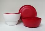 Tupperware Allegra Reverso + Apéro - Blanc & Rouge, Maison & Meubles, Cuisine| Tupperware, Boîte, Enlèvement ou Envoi, Rouge, Neuf