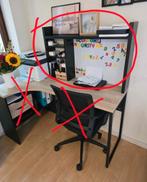 Opzetstuk bureau met magneetbord zwart, Huis en Inrichting, Ophalen, Zo goed als nieuw, Bureau