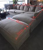 Lichtgrijze zetel, Huis en Inrichting, Ophalen, Gebruikt, Landelijk, Stof