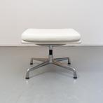 1x Vitra Eames EA 223 Soft Pad Hocker Wit Leer - Gepolijst, Niet ingevuld, Ophalen of Verzenden, Zo goed als nieuw, Metaal