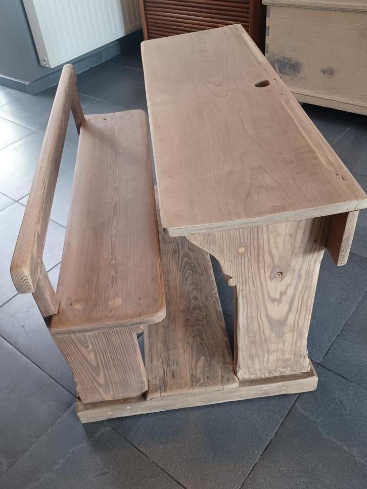 Origineel schoolbankje, Antiek en Kunst, Curiosa en Brocante, Ophalen