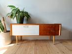 Vintage kast - lowboard, Ophalen, Gebruikt, 100 tot 150 cm, Met klep(pen)