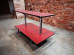 vintage rode etagere /  winkelrek / display, Huis en Inrichting, Ophalen of Verzenden