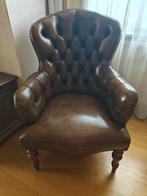 Klassieke lederen fauteuil in Chesterfield-stijl, Ophalen