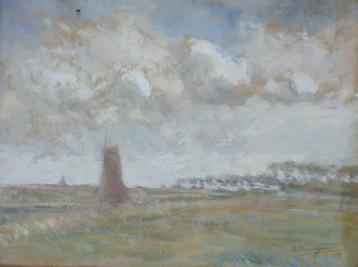Charles Bougard (1865-1926): Landschap 1919 (61 x 49 cm)
