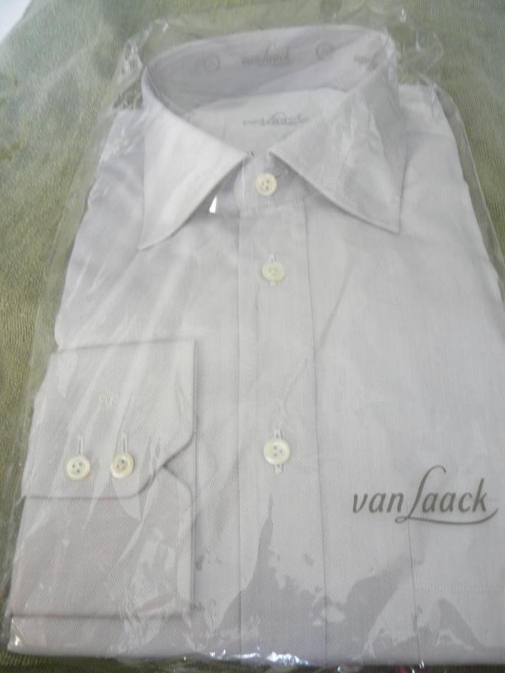 Nog nieuw ingepakt  en 1 gedragen luxeoverhemd Van Laack, Kleding | Heren, Overhemden, Nieuw, Halswijdte 43/44 (XL), Blauw, Ophalen