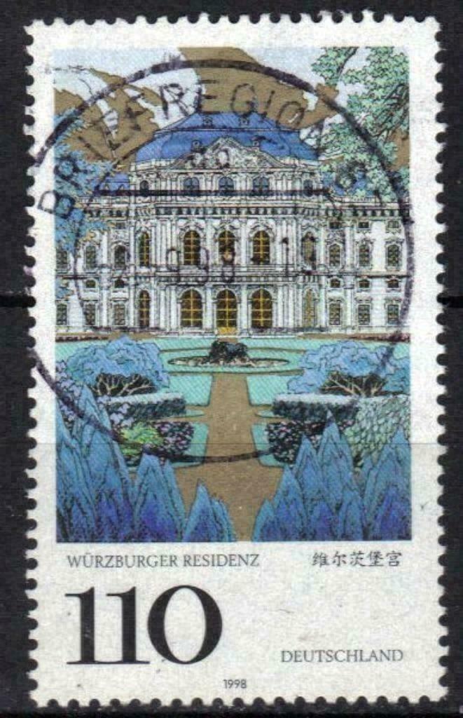 Duitsland 1998 - Yvert 1839 - Residentie van Wurzburg (ST), Postzegels en Munten, Postzegels | Europa | Duitsland, Verzenden