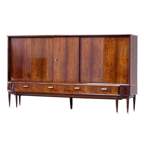 Buffet Art Déco vintage en palissandre, Maison & Meubles, Armoires | Dressoirs, Comme neuf, 200 cm ou plus, 50 à 75 cm, Avec tiroir(s)