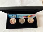 3 zilveren munten 10g Benelux 50 jaar, Ophalen of Verzenden, België, Setje, Zilver