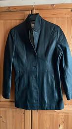 Zwart lederen blazer 42, Kleding | Dames, Ophalen of Verzenden, Zo goed als nieuw