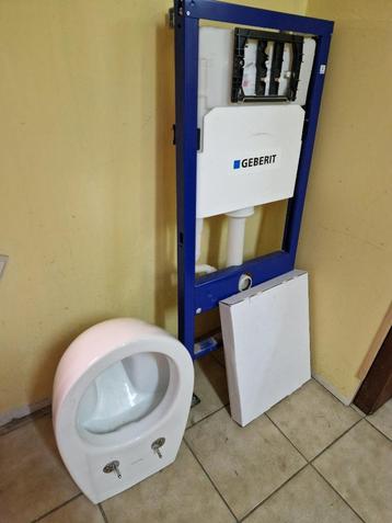 Geberit UP100 toiletset met Duravit WC en nieuwe bril, Enlèvement, Comme neuf, Toilettes