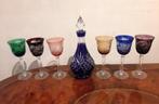 Verres et carafe en cristal de Bohême, Antiquités & Art, Antiquités | Verre & Cristal, Enlèvement ou Envoi