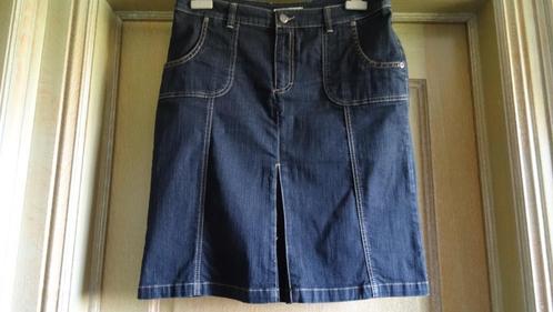 ROK JEANS "SQUARES", Kleding | Dames, Rokken, Zo goed als nieuw, Maat 38/40 (M), Blauw, Knielengte, Ophalen of Verzenden