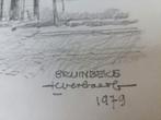 Schellebelle kerk Bruinbeke originele tekening  H. Verbaere, Antiek en Kunst, Ophalen