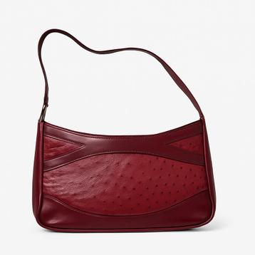 Abaco Paris Rode Leren Schoudertas – Compact & Chic beschikbaar voor biedingen