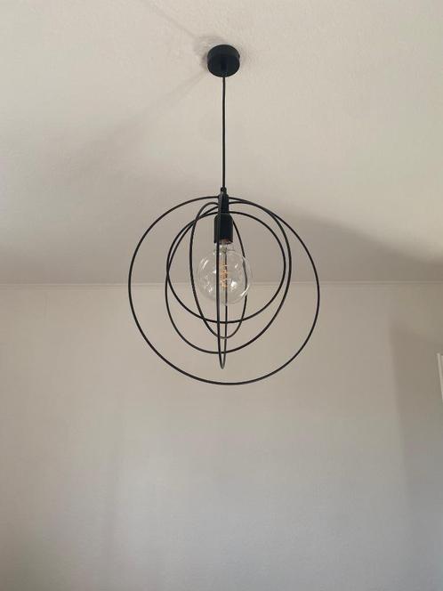 Hanglamp, Huis en Inrichting, Lampen | Hanglampen, Zo goed als nieuw, Glas, Metaal, Ophalen of Verzenden