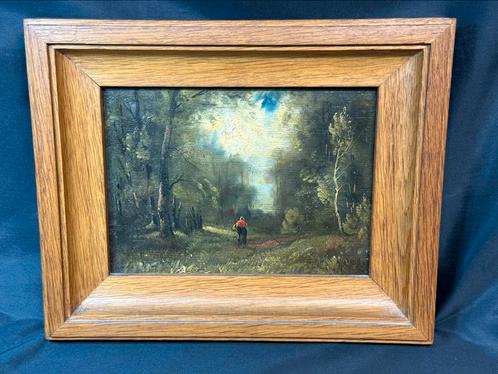 Olie op paneel, Antiek en Kunst, Kunst | Schilderijen | Klassiek, Ophalen of Verzenden
