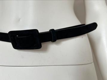 Ralph Lauren ceinture cuir suède noir 85 CM