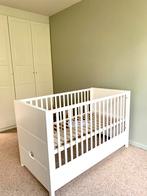 First June babybed 140x70 – wit, in topstaat, Ophalen, 70 tot 85 cm, 140 tot 160 cm, Zo goed als nieuw