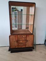 Vintage vitrinekast heeft restauratie nodig, Huis en Inrichting, Ophalen, Gebruikt, Met deur(en)