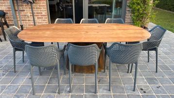 Armstoel air XL grijs 8 stuks terrasstoelen beschikbaar voor biedingen