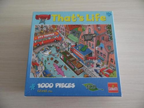 DIT IS HET LEVEN VAN DE STAD GOLIATH LEGPUZZEL VAN 1000 STUK, Hobby en Vrije tijd, Denksport en Puzzels, Zo goed als nieuw, Legpuzzel