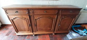 Bahut ou buffet en chêne 2m25 de long, Enlèvement, Comme neuf, Chêne