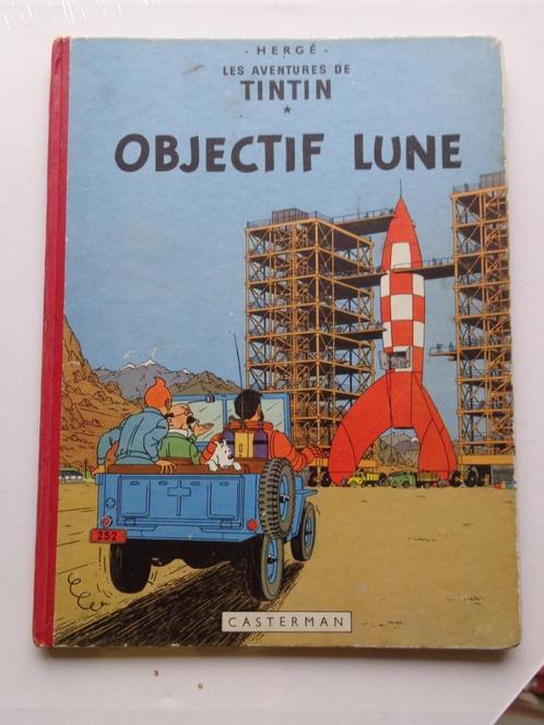 Tintin objectif lune Bd en eo de 1953 état voir description, Livres, BD, Utilisé, Une BD, Enlèvement ou Envoi