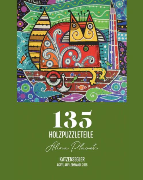 Davici Houten Puzzel - Katzensegler - 135, Hobby en Vrije tijd, Denksport en Puzzels, Zo goed als nieuw, Legpuzzel, Minder dan 500 stukjes