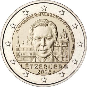 2 euro Luxemburg 2025 - 25 jaar Groothertog Henri (UNC) beschikbaar voor biedingen
