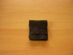 Zwarte nubuck suède lederen buidel zakje voor munten juwelen, Postzegels en Munten, Ophalen of Verzenden