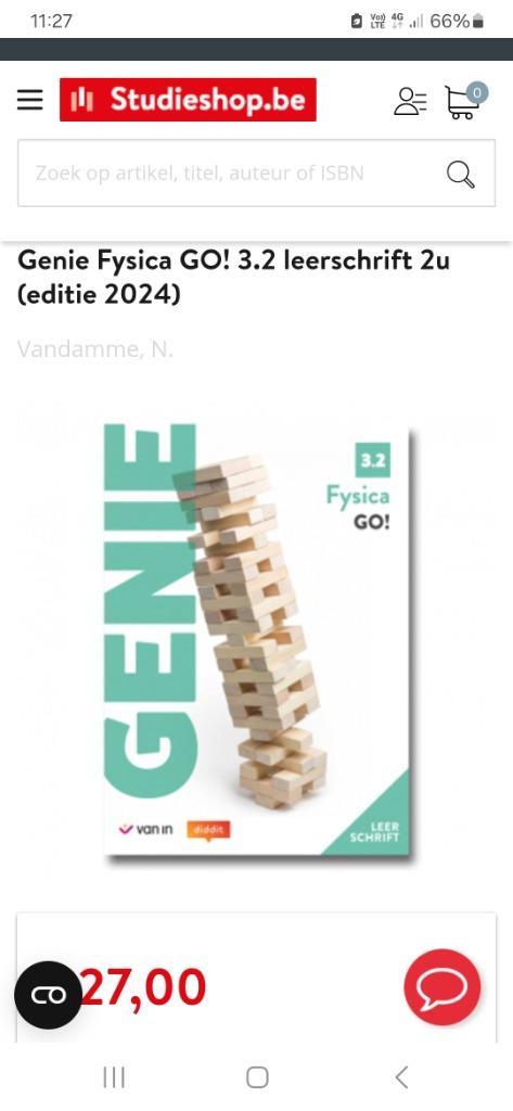 Leerboek Fysica GO! 3.2 Editie 2024, Boeken, Schoolboeken, Nieuw, Scheikunde, ASO, Ophalen