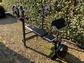 Fitness toestel met halters 92 kg totaal 