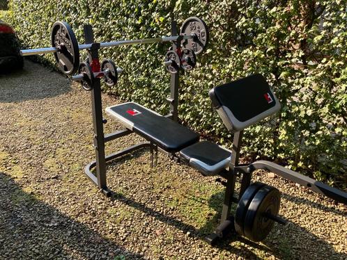 Fitness toestel met halters 92 kg totaal, Sports & Fitness, Appareils de fitness, Enlèvement