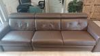 Lederen zetel met relax en poef., Huis en Inrichting, Zetels | Zetels, Ophalen, 100 tot 125 cm, 300 cm of meer, Leer