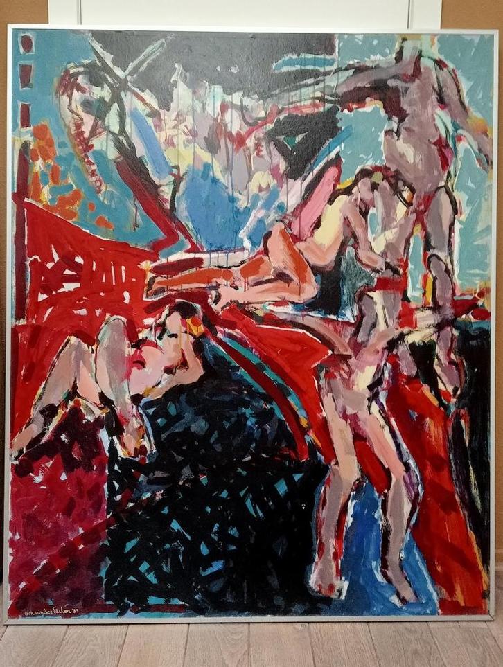 Schilderij Dirk Vander Eecken 1983, Antiek en Kunst, Kunst | Schilderijen | Modern, Ophalen