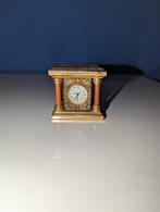 Vintage Damascene Miniature Clock gold, Antiek en Kunst, Ophalen of Verzenden