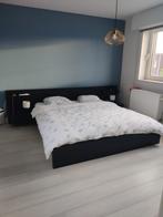 Tweepersoonsbed, Huis en Inrichting, Ophalen, Gebruikt, Zwart, Tweepersoons