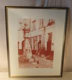 Prachtige Litho 'Oude Waterpomp - De Koninck' - K Moers, Antiek en Kunst, Ophalen of Verzenden