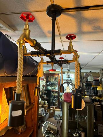Uniek design industriële hanglamp – stoere lamp waterleiding beschikbaar voor biedingen