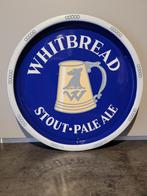 oud geëmailleerd reclameplaatje whitbread beer, Verzamelen, Ophalen of Verzenden, Gebruikt, Overige typen