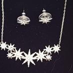 Swarovski Chrystal Halsketting + Oorringen, Ophalen of Verzenden, Nieuw, Glas of Kristal